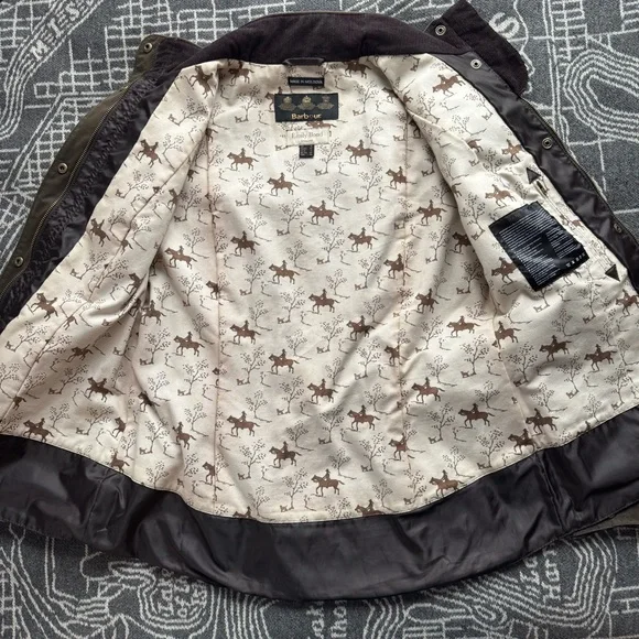Barbour x Emily Bond Horse Print Ferndown Wax Jacket – UK 16 (US 12) - Picture 7 of 7